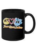 Peace Love Autism. Mug -SmartPrintsInk Designs