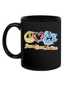 Peace Love Autism. Mug -SmartPrintsInk Designs