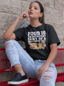 Food Is Important For A Diet Shaped T-shirt -SmartPrintsInk Designs