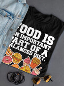 Food Is Important For A Diet Shaped T-shirt -SmartPrintsInk Designs