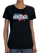 America Map Shaped T-shirt -SmartPrintsInk Designs