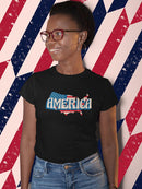 America Map Shaped T-shirt -SmartPrintsInk Designs