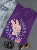 Adorable Bunny Happy Easter T-shirt -SmartPrintsInk Designs
