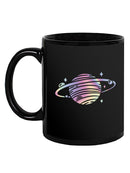 Neon Planet With A Ring Mug -SmartPrintsInk Designs