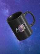 Neon Planet With A Ring Mug -SmartPrintsInk Designs