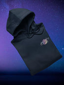 Neon Planet With A Ring Hoodie -SmartPrintsInk Designs