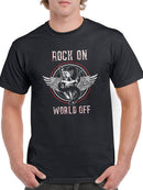 Rock On World Off T-shirt -SmartPrintsInk Designs