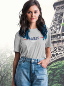 Paris, France Shaped T-shirt -SmartPrintsInk Designs