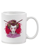 Geisha Woman Mug -SmartPrintsInk Designs