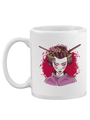 Geisha Woman Mug -SmartPrintsInk Designs