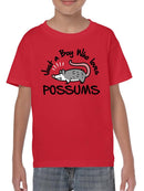 A Boy Who Loves Possums T-shirt -SmartPrintsInk Designs