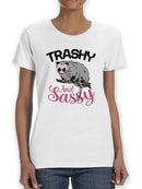 Trashy And Sassy Opossum Shaped T-shirt -SmartPrintsInk Designs