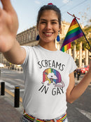 Opossum Screams In Gay Shaped T-shirt -SmartPrintsInk Designs