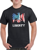 Liberty Eagle Flag T-shirt -SmartPrintsInk Designs