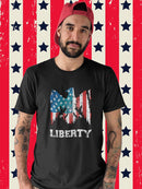 Liberty Eagle Flag T-shirt -SmartPrintsInk Designs