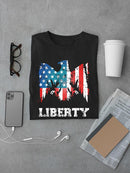 Liberty Eagle Flag T-shirt -SmartPrintsInk Designs
