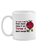An Apple A Day Keeps Anyone Away Mug -SmartPrintsInk Designs
