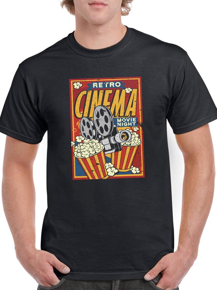 Retro Cinema Movie Night T-shirt -SmartPrintsInk Designs