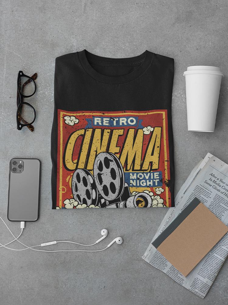 Retro Cinema Movie Night T-shirt -SmartPrintsInk Designs