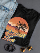 Summer Time Palm Shaped T-shirt -SmartPrintsInk Designs