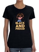 Black And Proud. Shaped T-shirt -SmartPrintsInk Designs