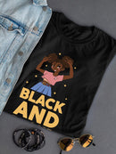 Black And Proud. Shaped T-shirt -SmartPrintsInk Designs