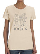 Floral Soul T-shirt -SmartPrintsInk Designs