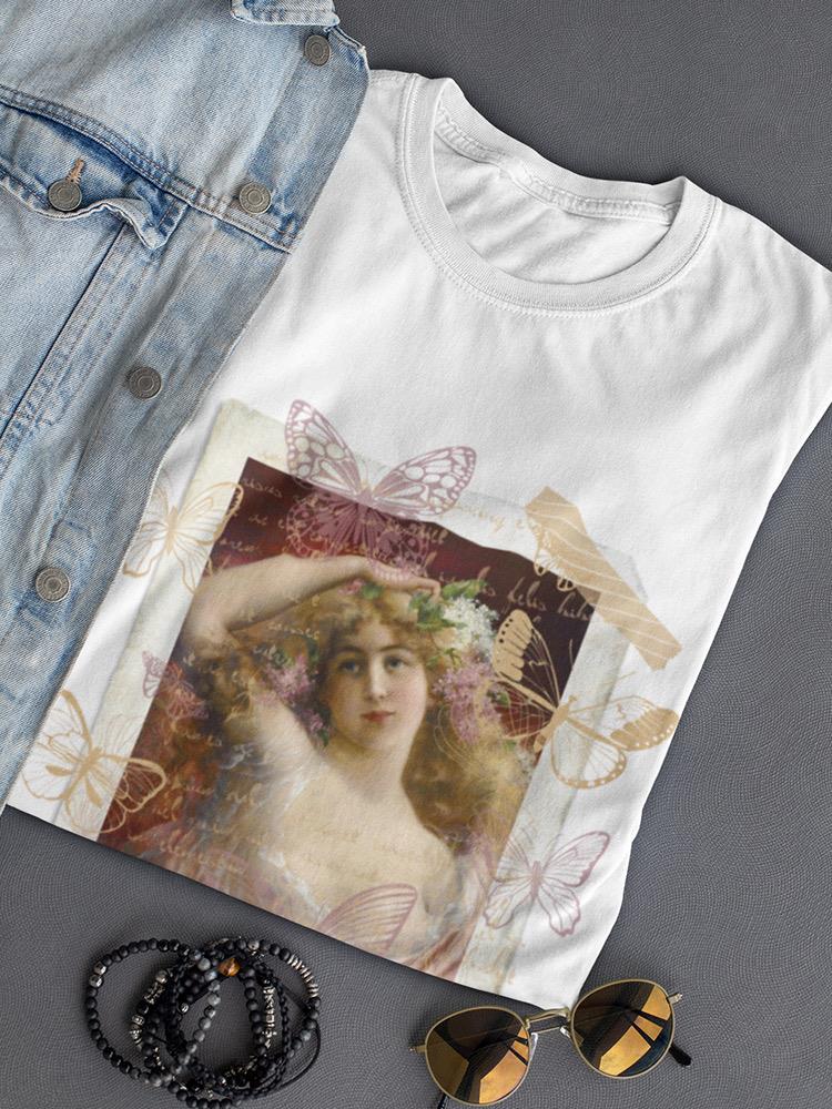 Vintage Photo Of A Woman Shaped T-shirt -SmartPrintsInk Designs