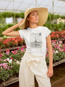 Eiffel Tower Postal Card Shaped T-shirt -SmartPrintsInk Designs