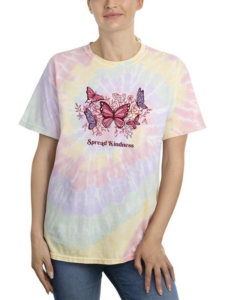 Spread Kindness Butterflies Tie Dye Tee -SmartPrintsInk Designs