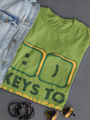 The Keys To Happiness T-shirt -SmartPrintsInk Designs