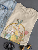 Hello Spring Basket T-shirt -SmartPrintsInk Designs