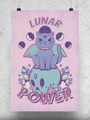 Lunar Power Kitten Wall Art -SmartPrintsInk Designs