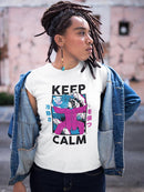 Keep Calm. Oriental Woman Shaped T-shirt -SmartPrintsInk Designs