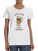 Coffee Is My Love Language Shaped T-shirt -SmartPrintsInk Designs