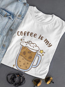 Coffee Is My Love Language Shaped T-shirt -SmartPrintsInk Designs