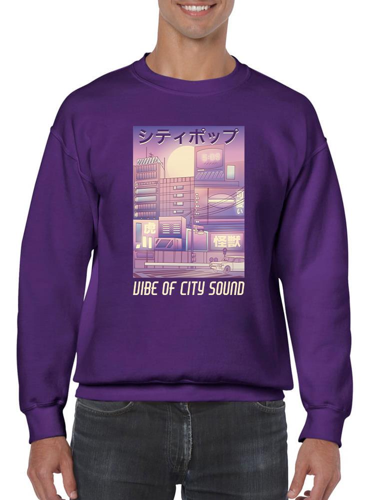 City Sound Vibe Art Sweatshirt -SmartPrintsInk Designs