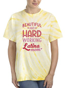 Beautiful Latina Mom Text Tie Dye Tee -SmartPrintsInk Designs