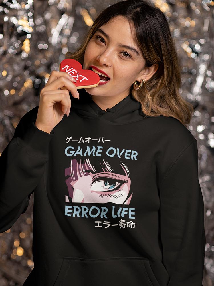 Game Over Error Life Banner Hoodie -SmartPrintsInk Designs