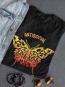 Antisocial Butterfly Tribal Shaped T-shirt -SmartPrintsInk Designs