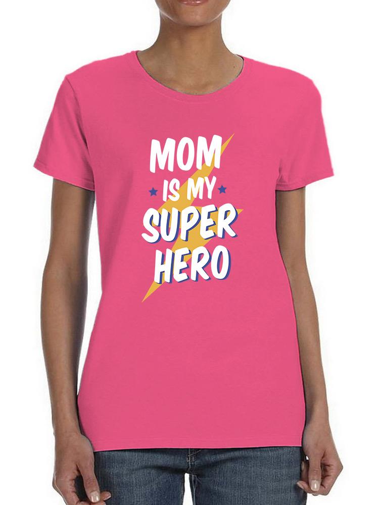 Mom Is My Superhero Shaped T-shirt -SmartPrintsInk Designs