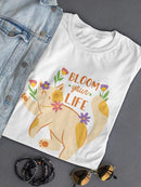 Bloom Your Life Kitten Shaped T-shirt -SmartPrintsInk Designs