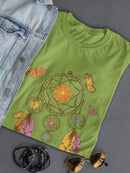 Dreamcatcher W Butterflies T-shirt -SmartPrintsInk Designs