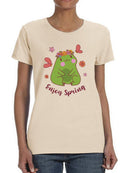 Cute Frog Enjoy Spring T-shirt -SmartPrintsInk Designs