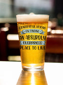 Absurdly Overpriced Living Place Pint Glass -SmartPrintsInk Designs