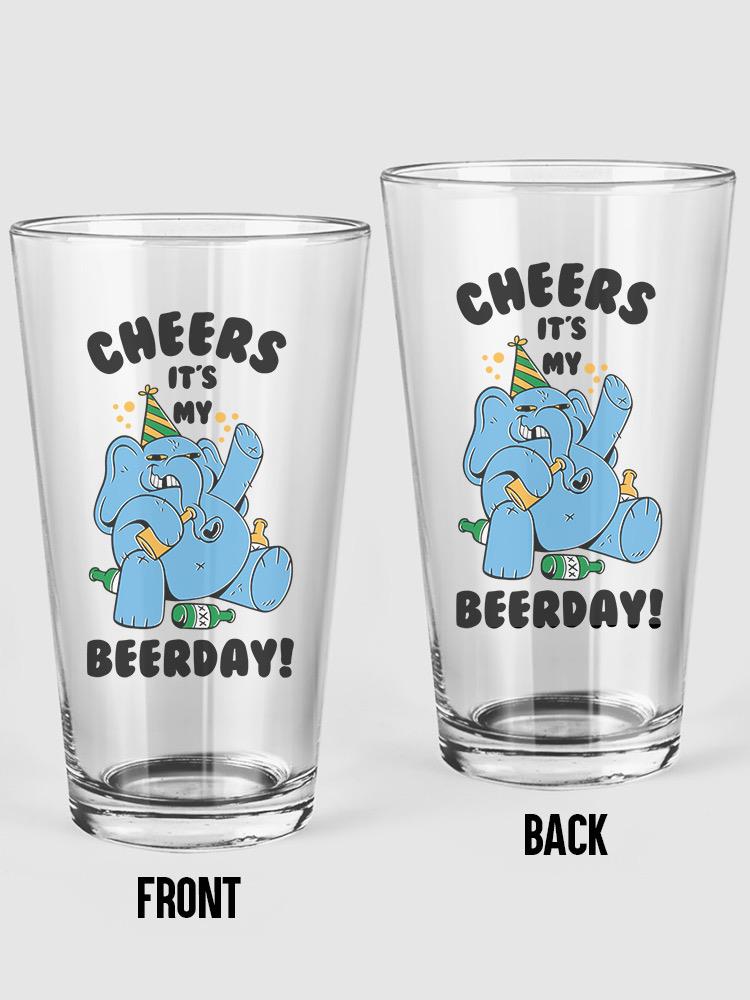 It's My Beerday! Pint Glass -SmartPrintsInk Designs