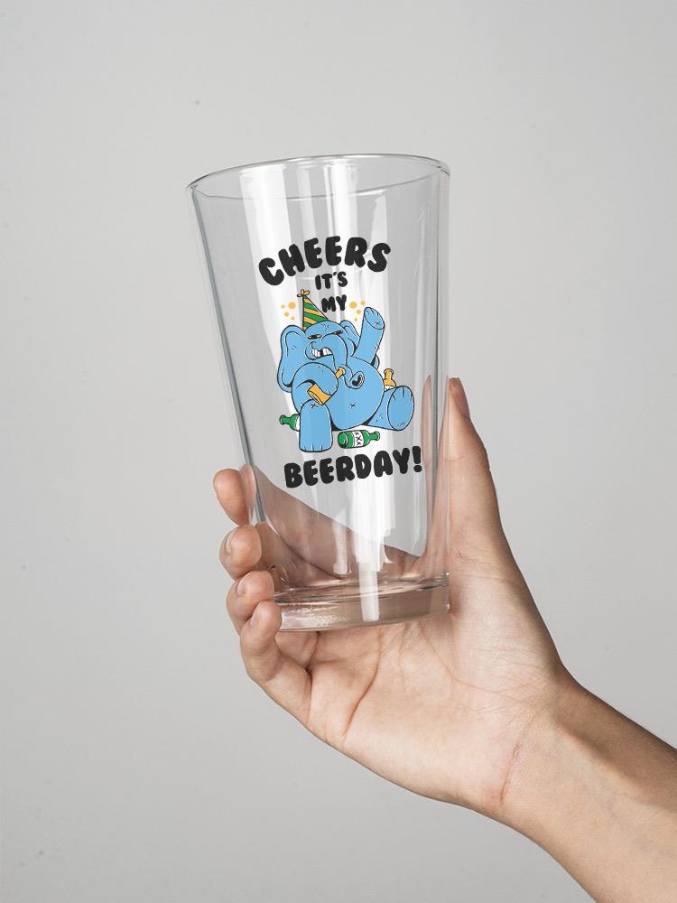 It's My Beerday! Pint Glass -SmartPrintsInk Designs