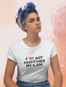 I Heart Mother In Law Tee Shaped T-shirt -SmartPrintsInk Designs