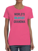 Worlds Okayest Grandma Art Shaped T-shirt -SmartPrintsInk Designs
