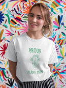 Proud Plant Mom Cactus Shaped T-shirt -SmartPrintsInk Designs